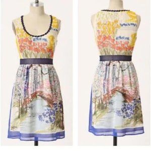 We Love Vera Silk Dress Pockets Multi-Color Size 4